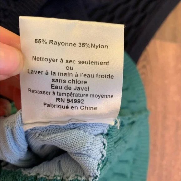 NWOT Jonathon Simkhai crop sweater colorblock textured Size M - Picture 9 of 9